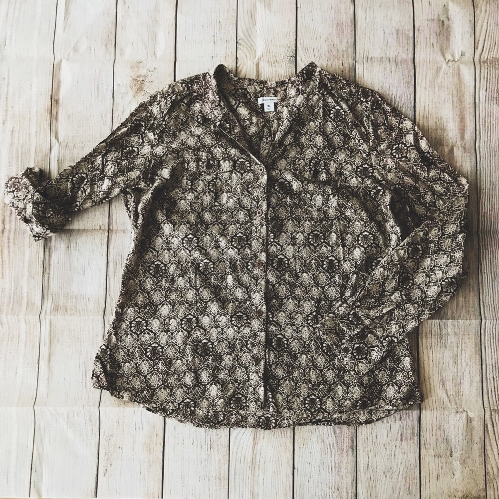 Dockers Brown Button Down Shirt